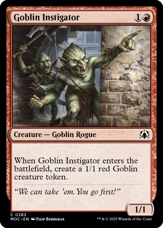 Goblin Instigator 282 card from Commander: March of the Machine