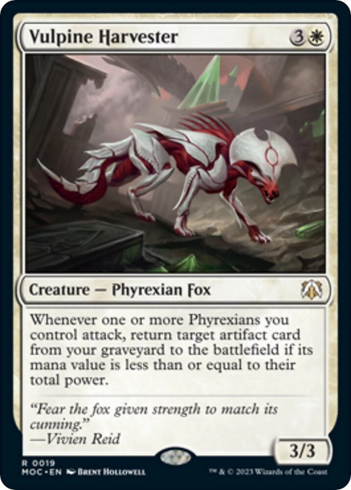 Vulpine Harvester 19 card from Commander: March of the Machine