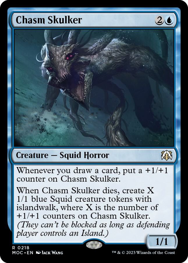 Chasm Skulker 218 card from Commander: March of the Machine