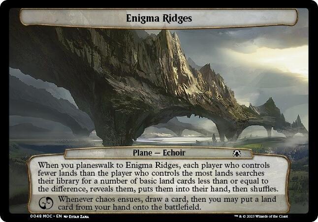 Enigma Ridges 48 card from Planechase: March of the Machine