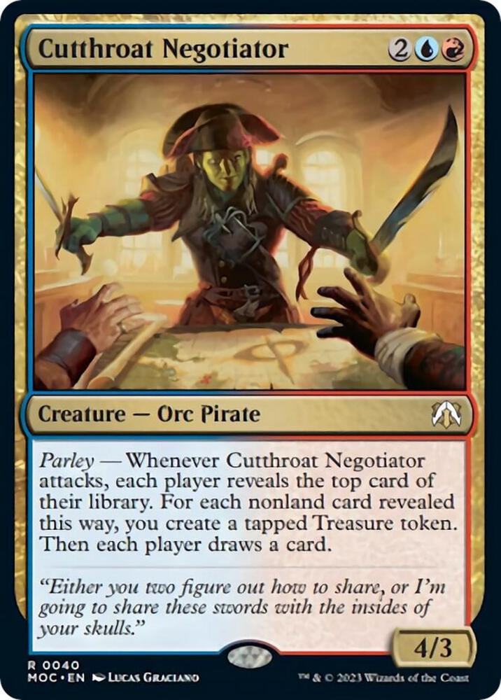 Cutthroat Negotiator 40 card from Commander: March of the Machine