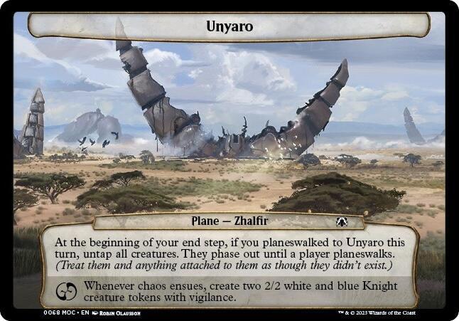 Unyaro 68 card from Planechase: March of the Machine