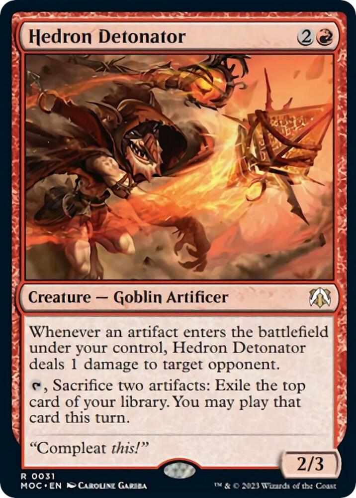 Hedron Detonator 31 card from Commander: March of the Machine
