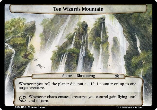Ten Wizards Mountain 66 card from Planechase: March of the Machine