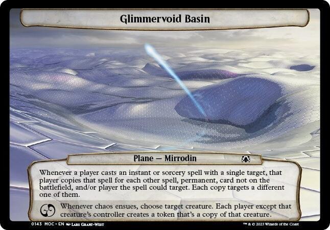 Glimmervoid Basin 143 card from Planechase: March of the Machine