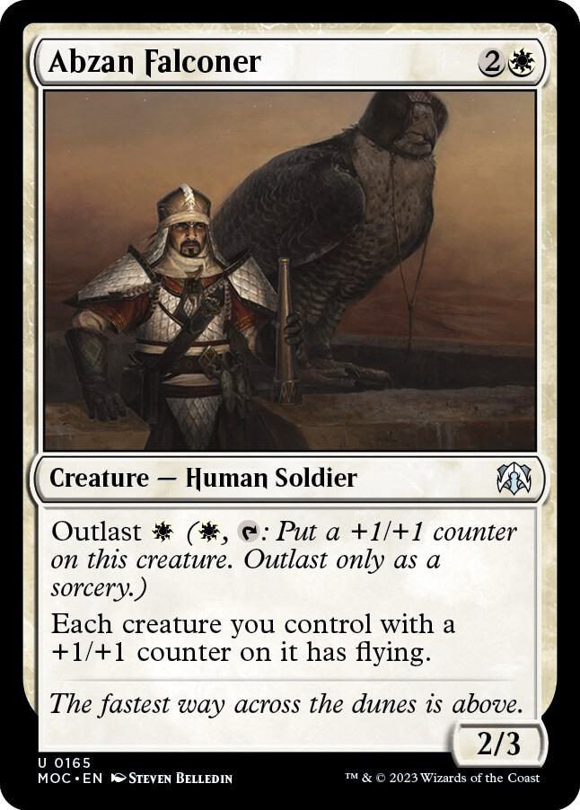 Abzan Falconer 165 card from Commander: March of the Machine