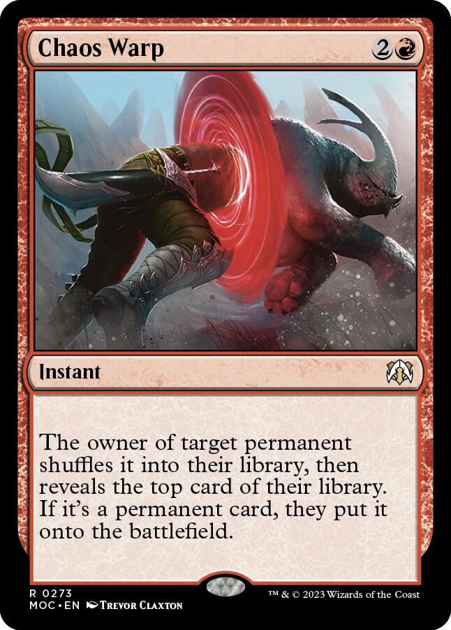 Chaos Warp 273 card from Commander: March of the Machine