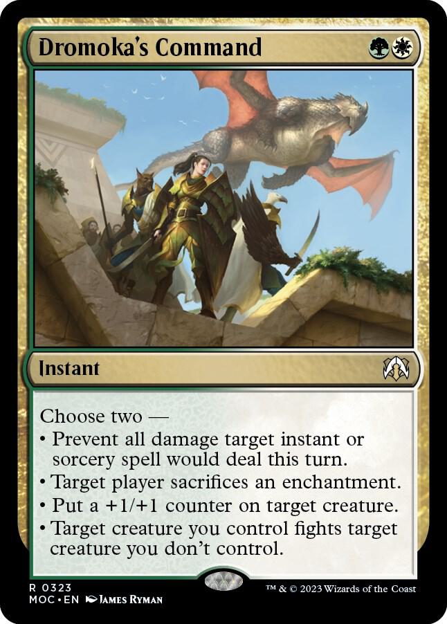 Dromoka's Command 323 card from Commander: March of the Machine