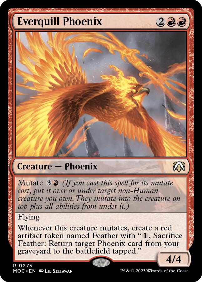Everquill Phoenix 275 card from Commander: March of the Machine