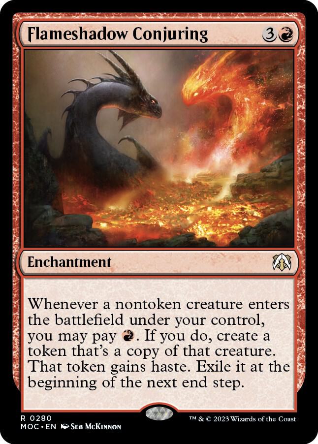 Flameshadow Conjuring 280 card from Commander: March of the Machine