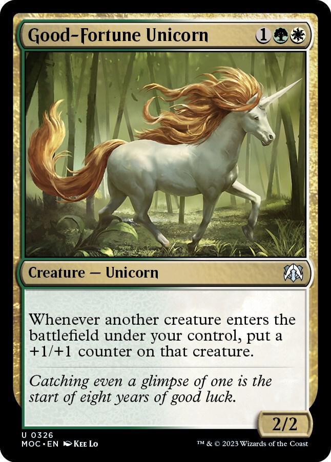 Good-Fortune Unicorn 326 card from Commander: March of the Machine