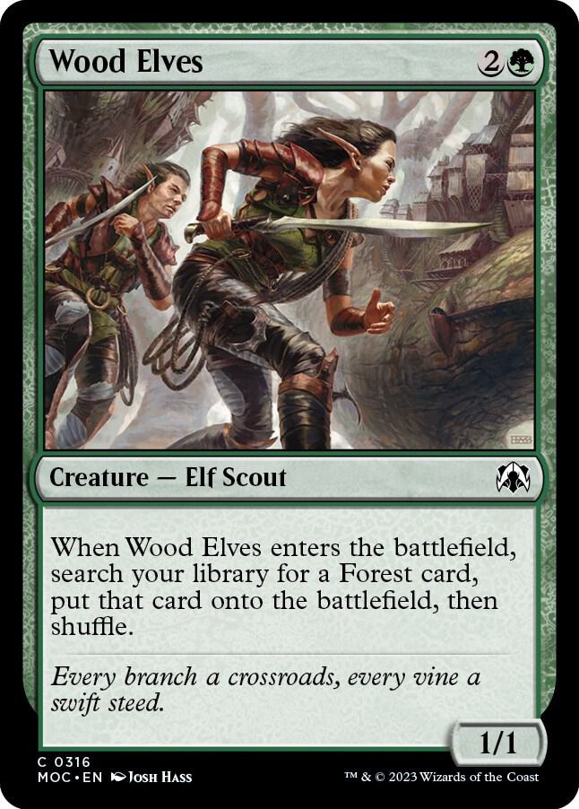 Wood Elves 316 card from Commander: March of the Machine