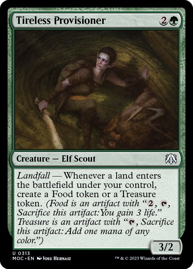 Tireless Provisioner 313 card from Commander: March of the Machine