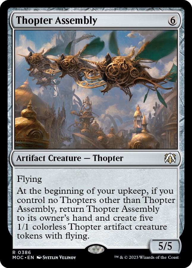 Thopter Assembly 386 card from Commander: March of the Machine