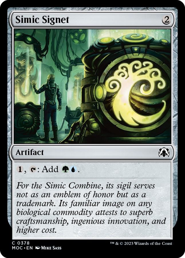 Simic Signet 378 card from Commander: March of the Machine