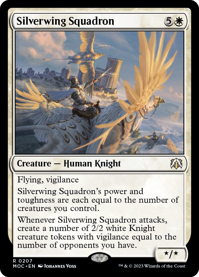 Silverwing Squadron 207 card from Commander: March of the Machine