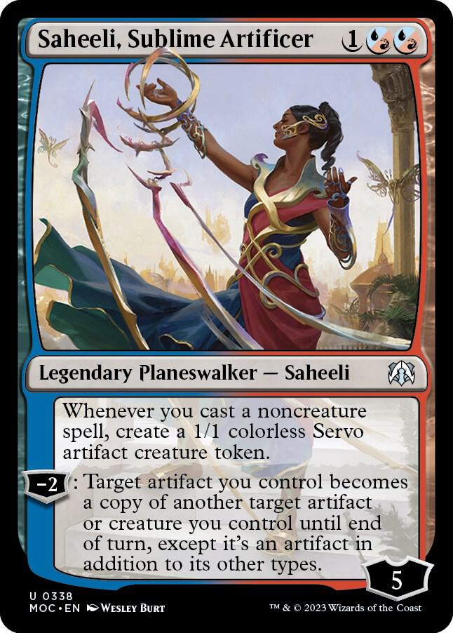 Saheeli, Sublime Artificer 338 card from Commander: March of the Machine