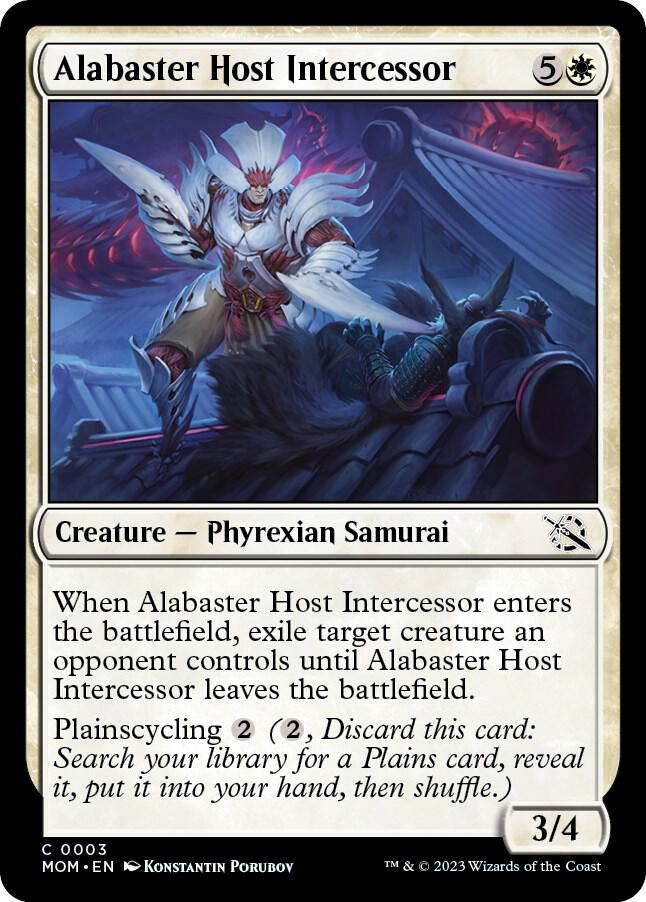 Alabaster Host Intercessor 3 card from March of the Machine