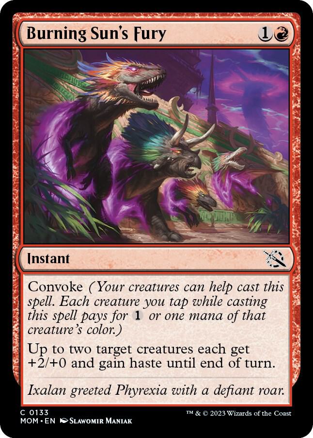 Burning Sun's Fury 133 card from March of the Machine