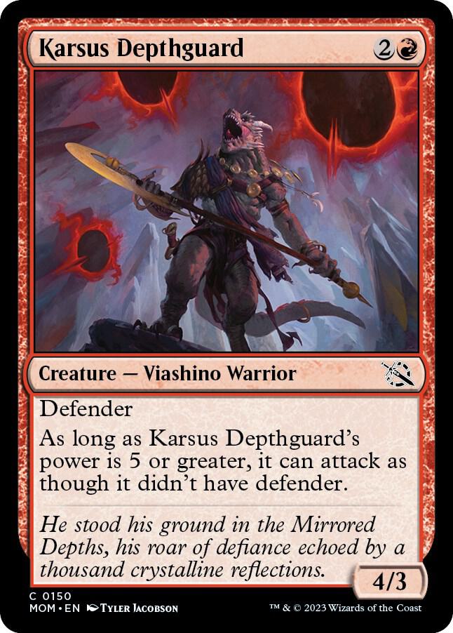 Karsus Depthguard 150 card from March of the Machine
