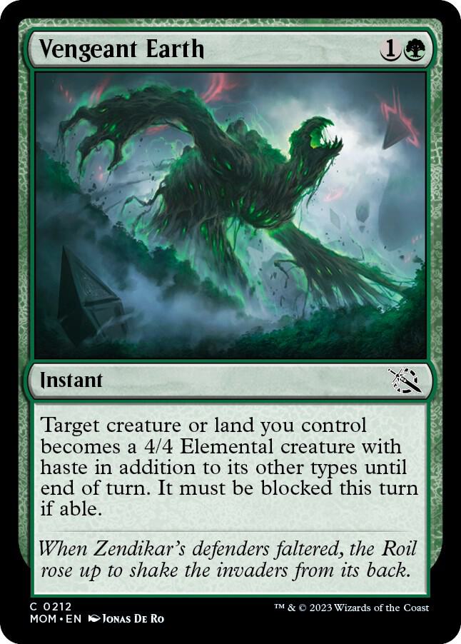 Vengeant Earth 212 card from March of the Machine