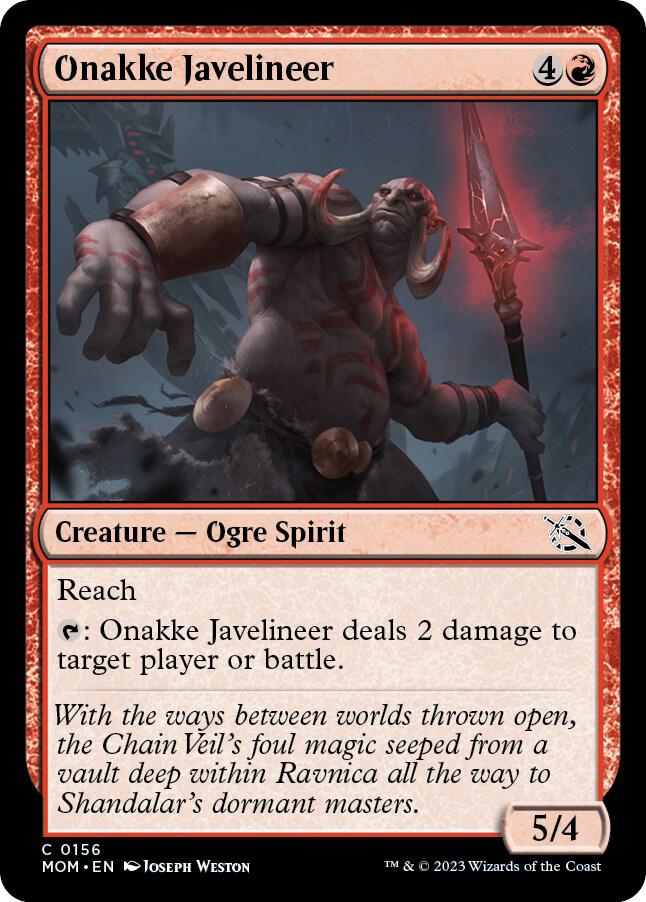 Onakke Javelineer 156 card from March of the Machine