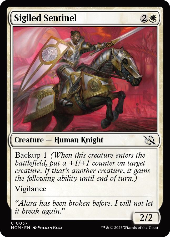 Sigiled Sentinel 37 card from March of the Machine