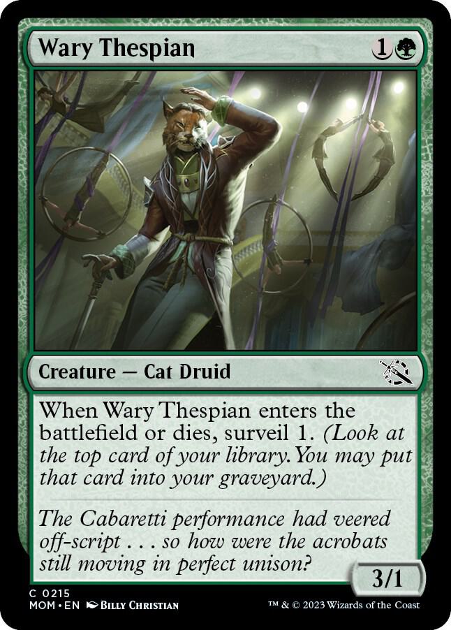 Wary Thespian 215 card from March of the Machine