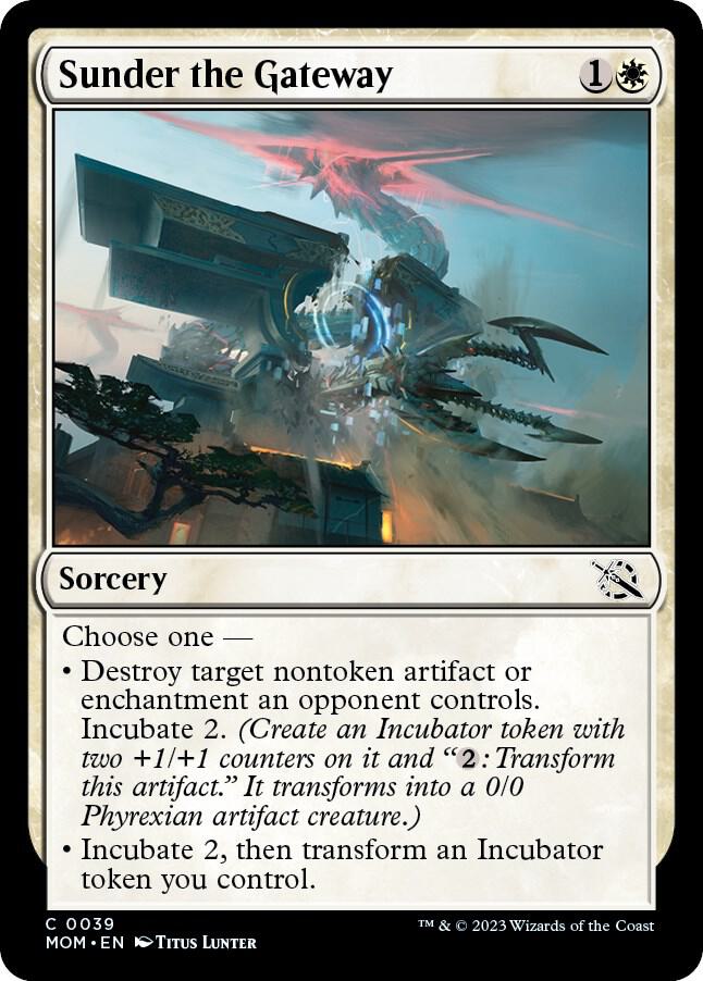 Sunder the Gateway 39 card from March of the Machine