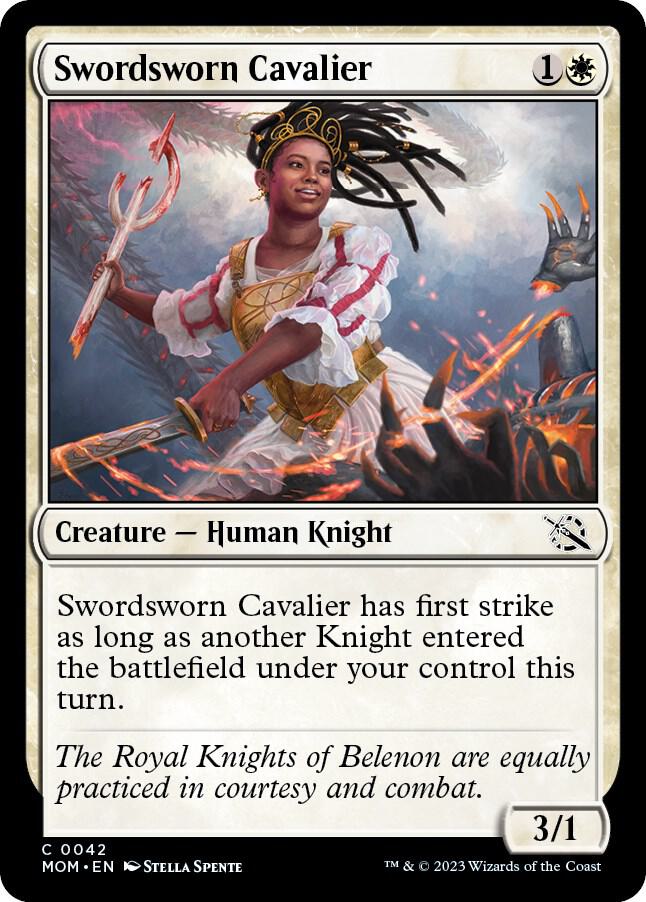 Swordsworn Cavalier 42 card from March of the Machine