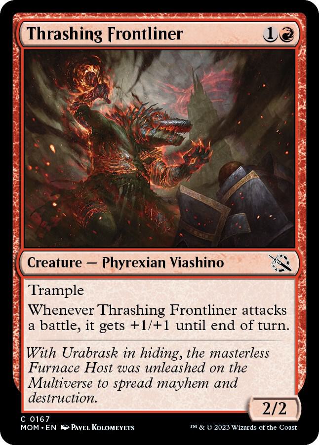 Thrashing Frontliner 167 card from March of the Machine