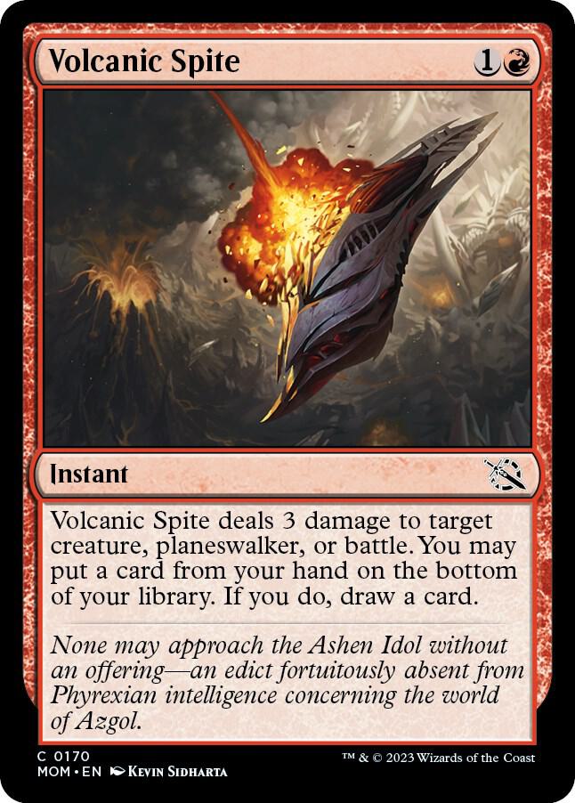 Volcanic Spite 170 card from March of the Machine