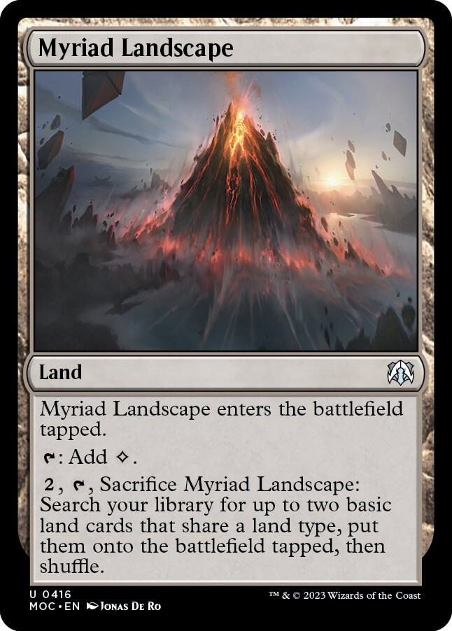 Myriad Landscape 416 card from Commander: March of the Machine