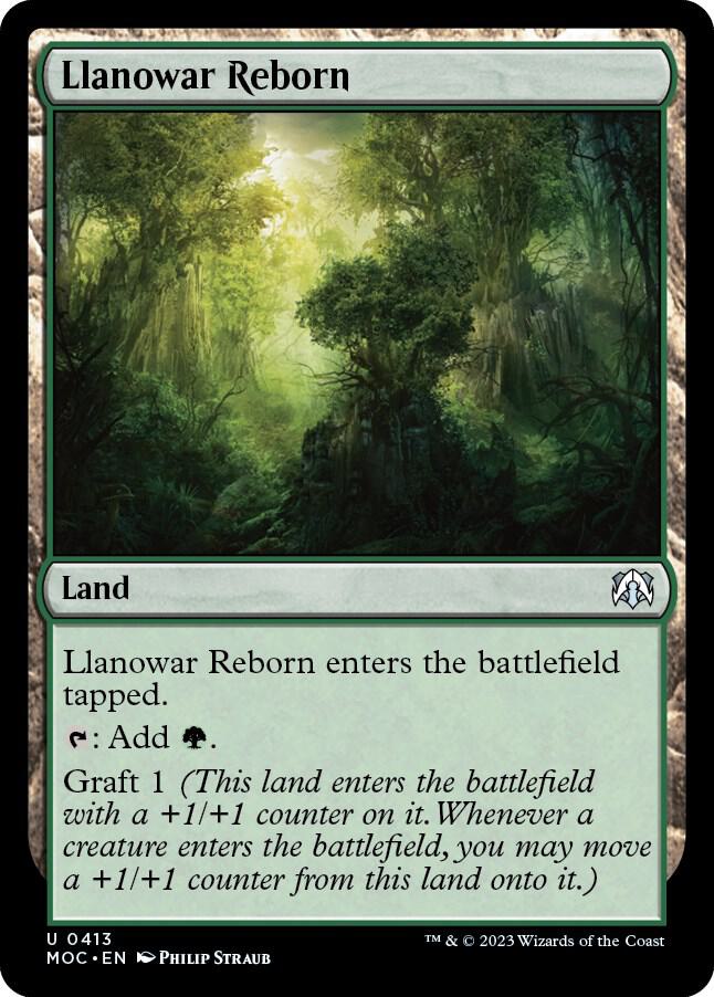 Llanowar Reborn 413 card from Commander: March of the Machine
