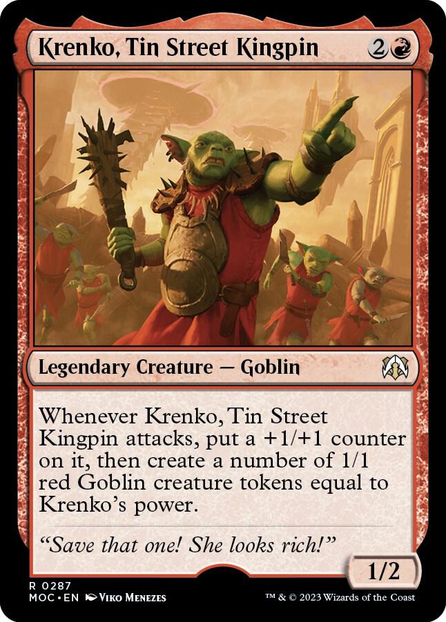 Krenko, Tin Street Kingpin 287 card from Commander: March of the Machine