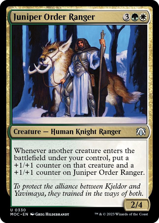 Juniper Order Ranger 330 card from Commander: March of the Machine
