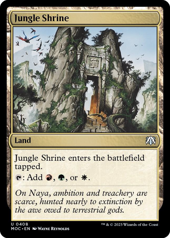 Jungle Shrine 408 card from Commander: March of the Machine