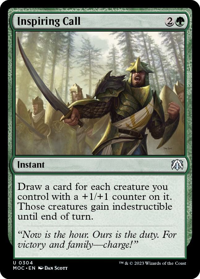 Inspiring Call 304 card from Commander: March of the Machine