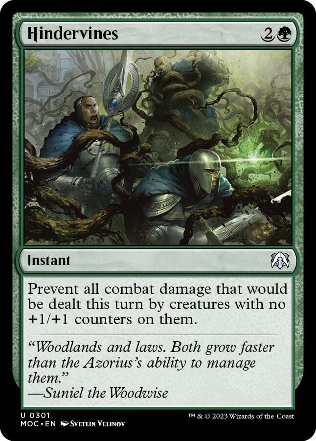 Hindervines 301 card from Commander: March of the Machine