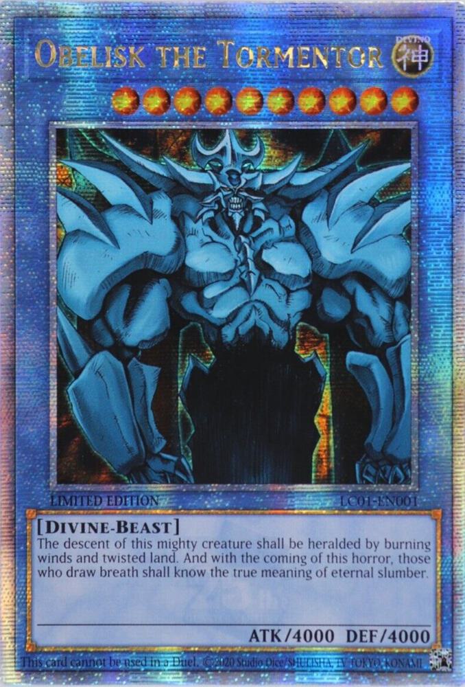 Obelisk the Tormentor (Quarter Century Secret Rare) LC01-EN001 card from Legendary Collection: 25th Anniversary Edition