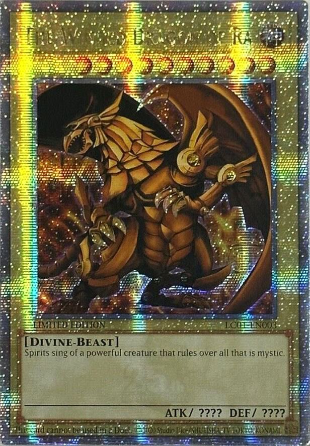 The Winged Dragon of Ra (Quarter Century Secret Rare) LC01-EN003 card from Legendary Collection: 25th Anniversary Edition