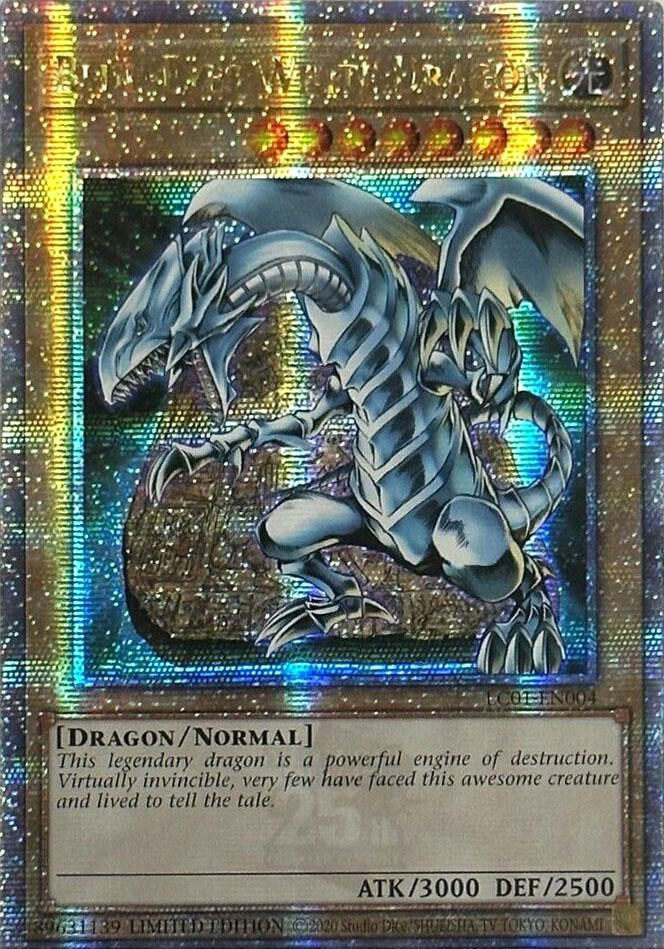 Blue-Eyes White Dragon (Quarter Century Secret Rare) LC01-EN004 card from Legendary Collection: 25th Anniversary Edition