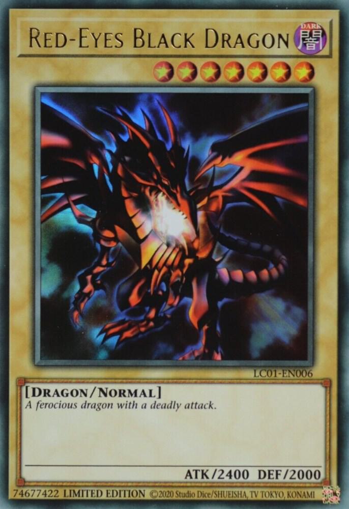 Red-Eyes Black Dragon (25th Anniversary Edition) LC01-EN006 card from Legendary Collection: 25th Anniversary Edition