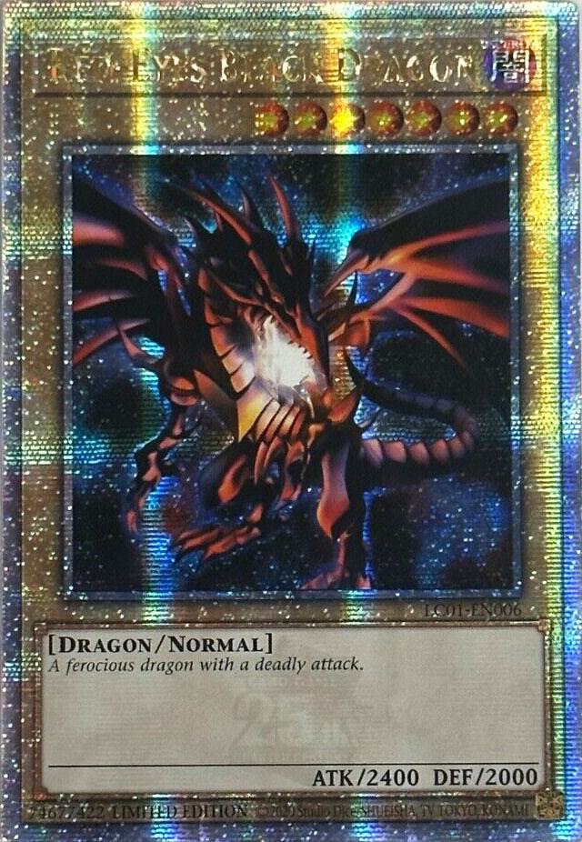 Red-Eyes Black Dragon (Quarter Century Secret Rare) LC01-EN006 card from Legendary Collection: 25th Anniversary Edition