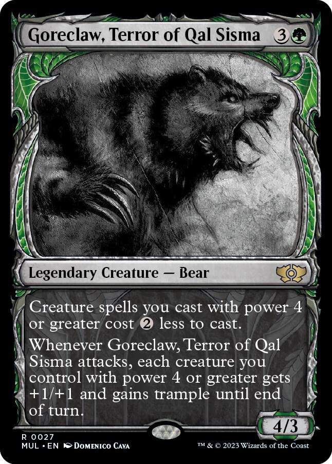 Goreclaw, Terror of Qal Sisma 27 card from March of the Machine: Multiverse Legends