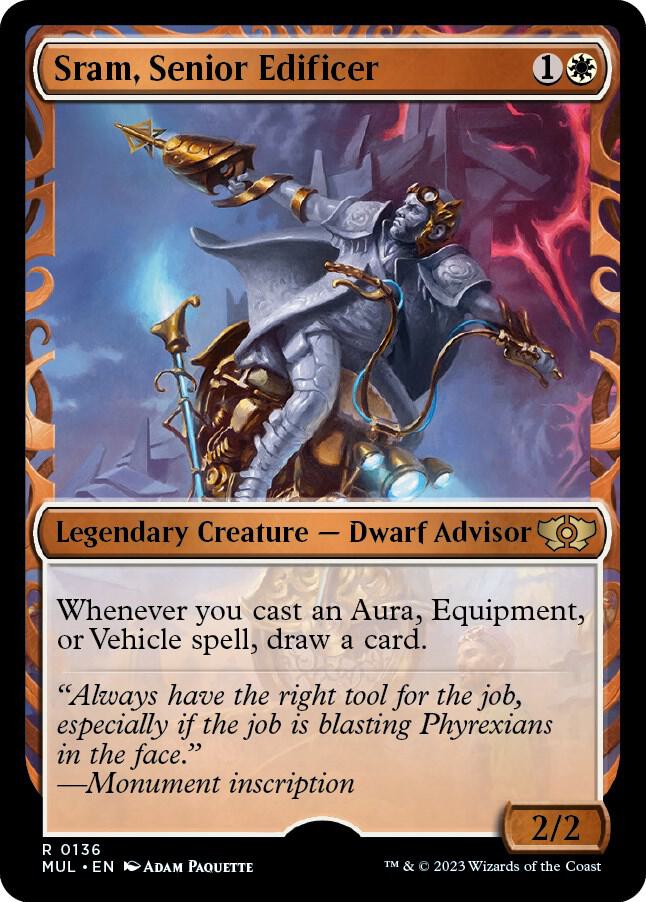 Sram, Senior Edificer (Halo Foil) 136 card from March of the Machine: Multiverse Legends