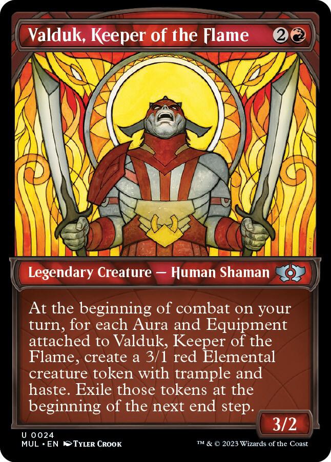 Valduk, Keeper of the Flame 24 card from March of the Machine: Multiverse Legends