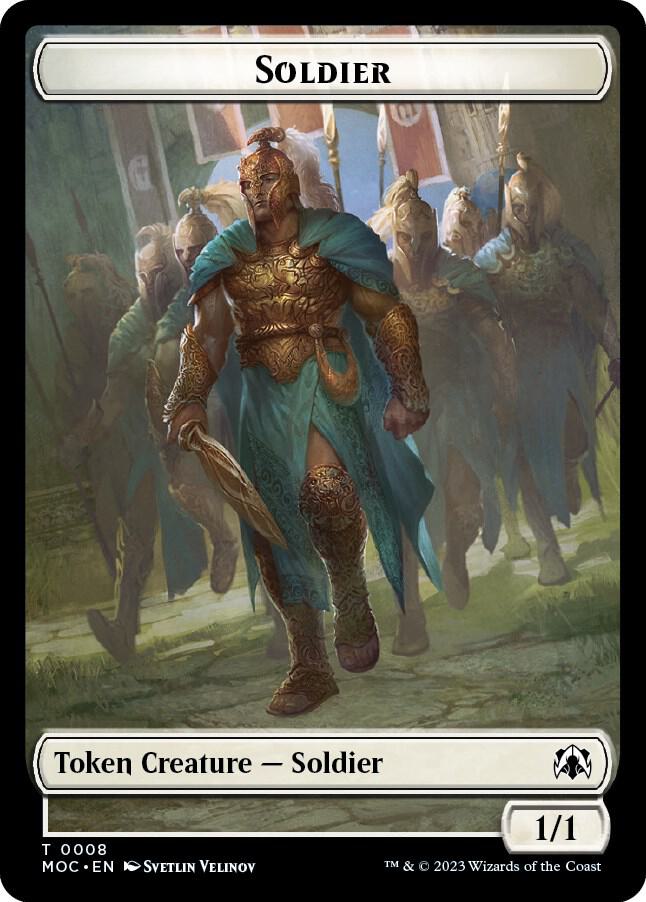 Soldier // Insect Double-sided Token 8 // 31 card from Commander: March of the Machine