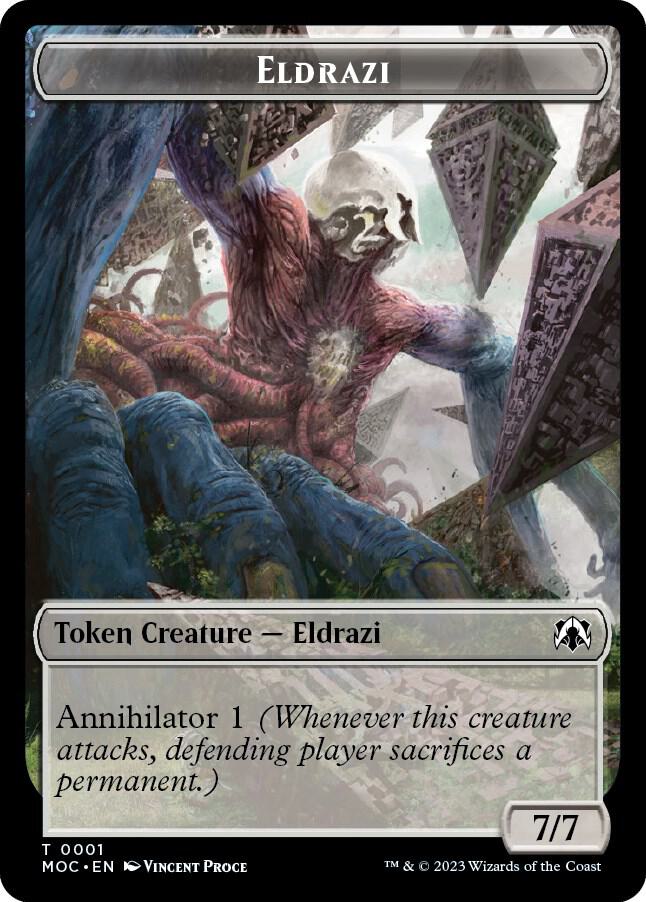 Eldrazi // Angel Double-sided Token 1 // 4 card from Commander: March of the Machine