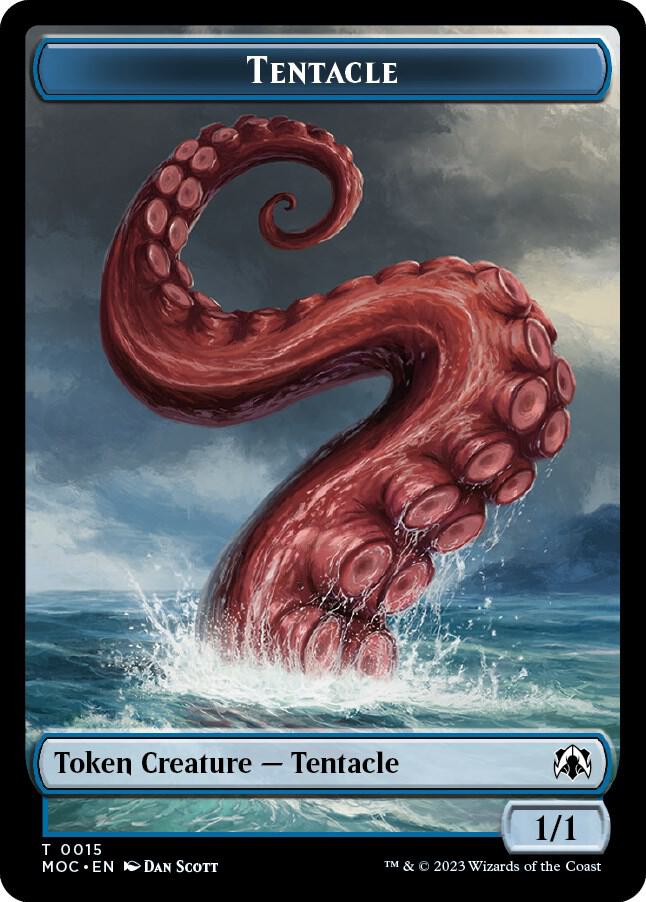 Tentacle // Human Double-sided Token 15 // 26 card from Commander: March of the Machine